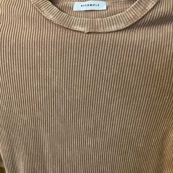 Ribbed Long Sleeve Dress with Ruched Detail NWOT - Picture 2 of 3